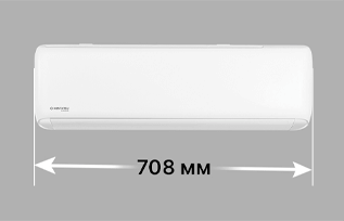 Компактные размеры внутреннего блока